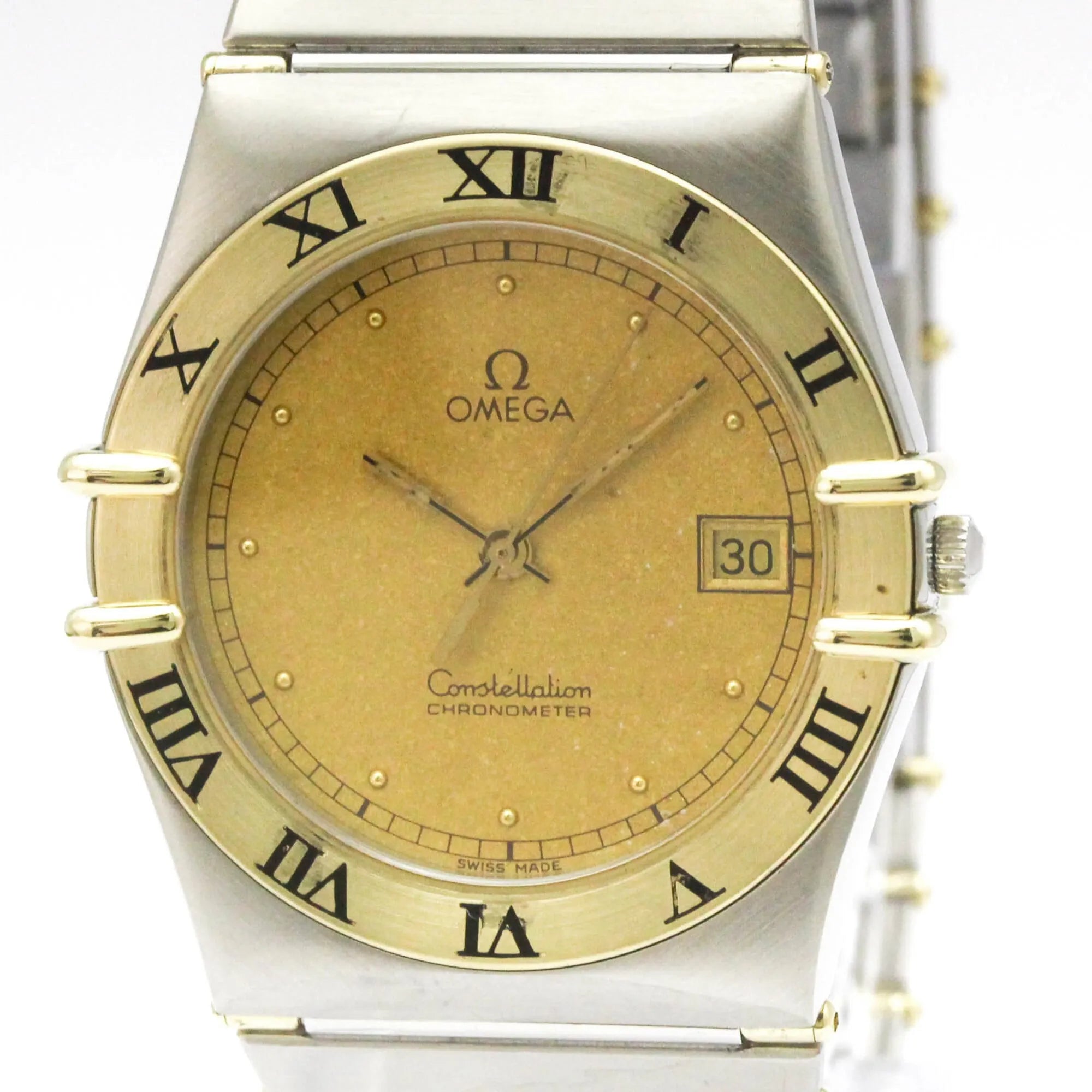 Omega Constellation Quartz Stainless Steel And Yellow Gold Watch (Pre-Owned)