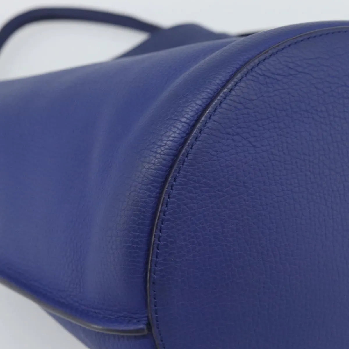 Celine Big Bag Bucket Leather Blue Leather Handbag (Pre-Owned)