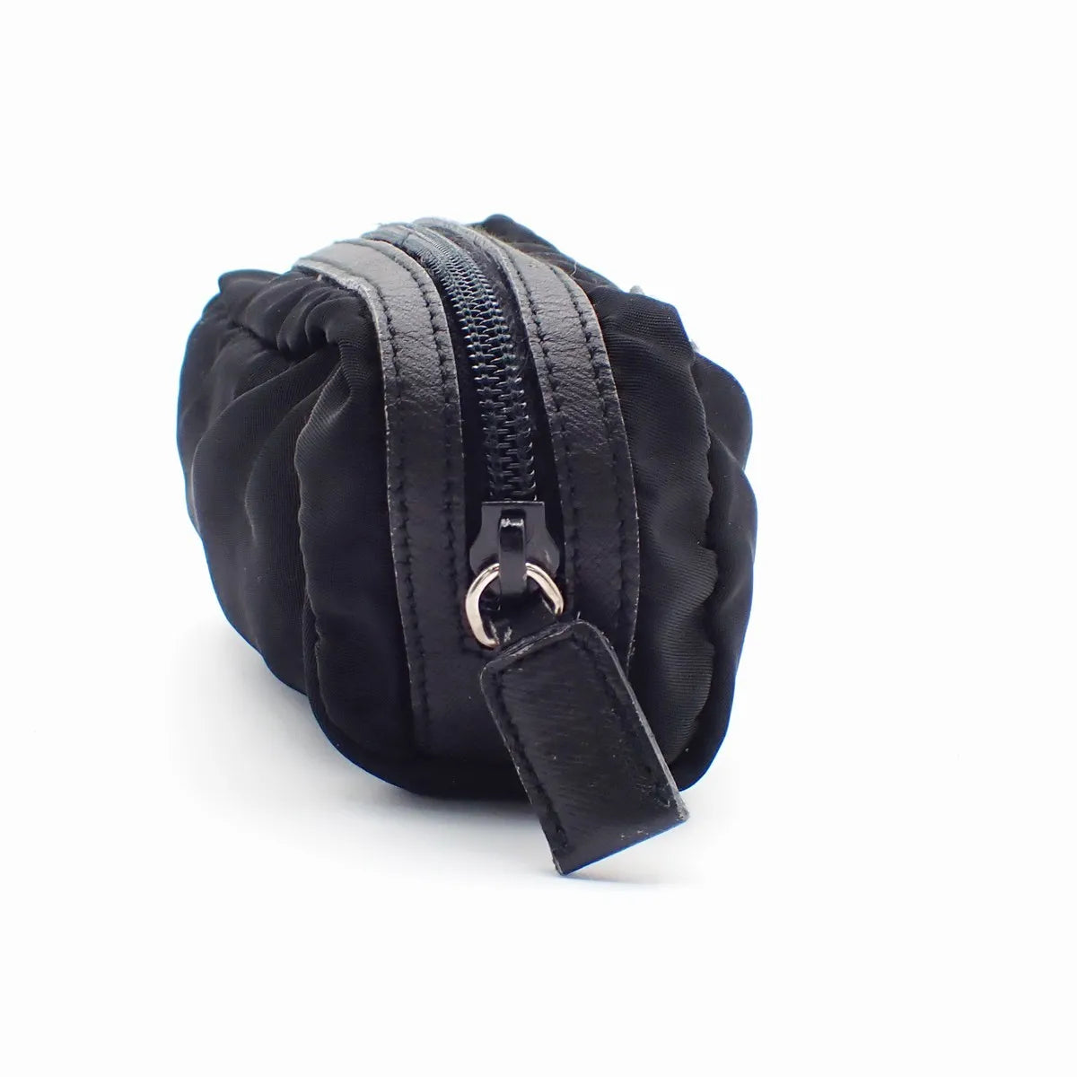 Prada Padded Zip Belt Tessuto Black Nylon Clutche & Pouche Bag (Pre-Owned)