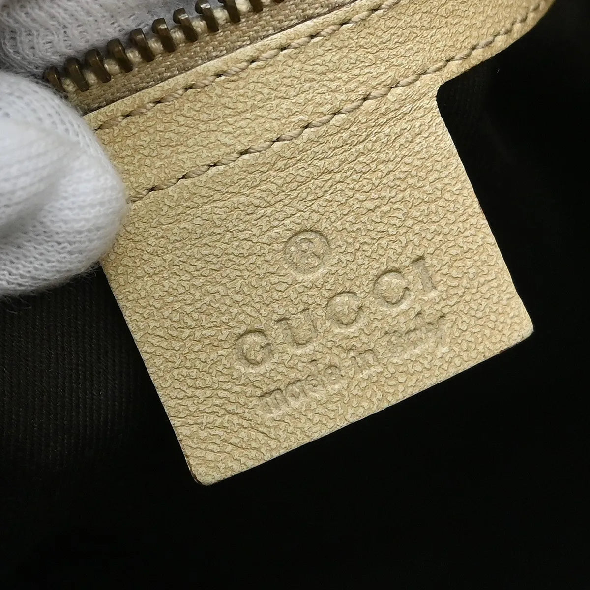 Gucci Miss Gg Tote Gg Canvas With Leather Beige Canvas Handbag (Pre-Owned)