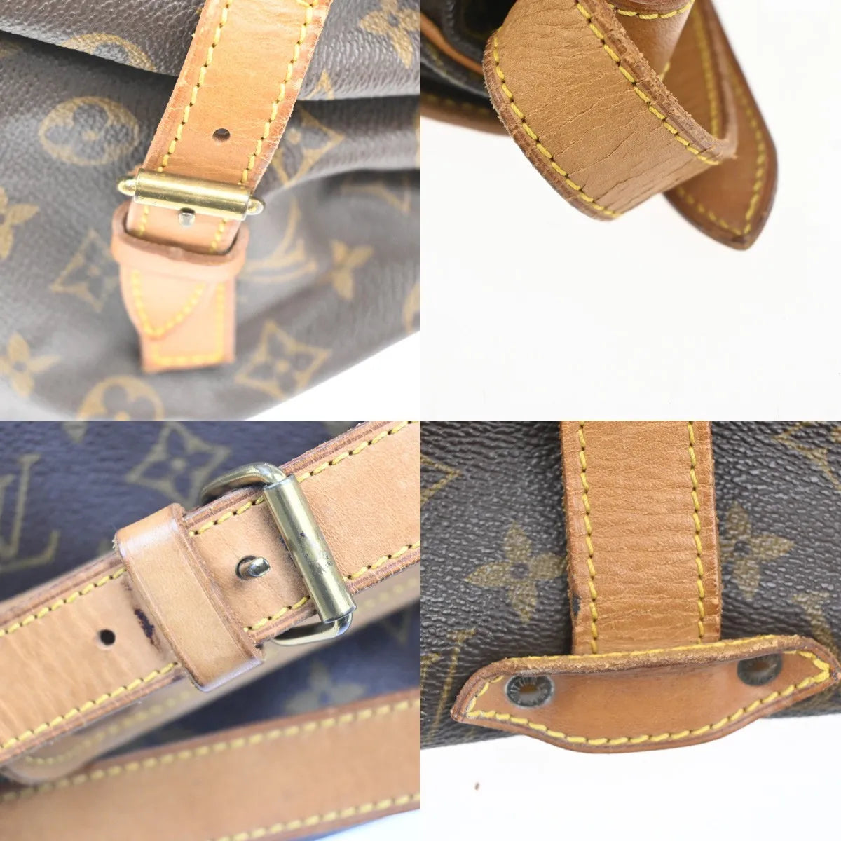 Louis Vuitton Saumur Monogram Canvas Brown Canvas Shoulder Bag Bag (Pre-Owned)