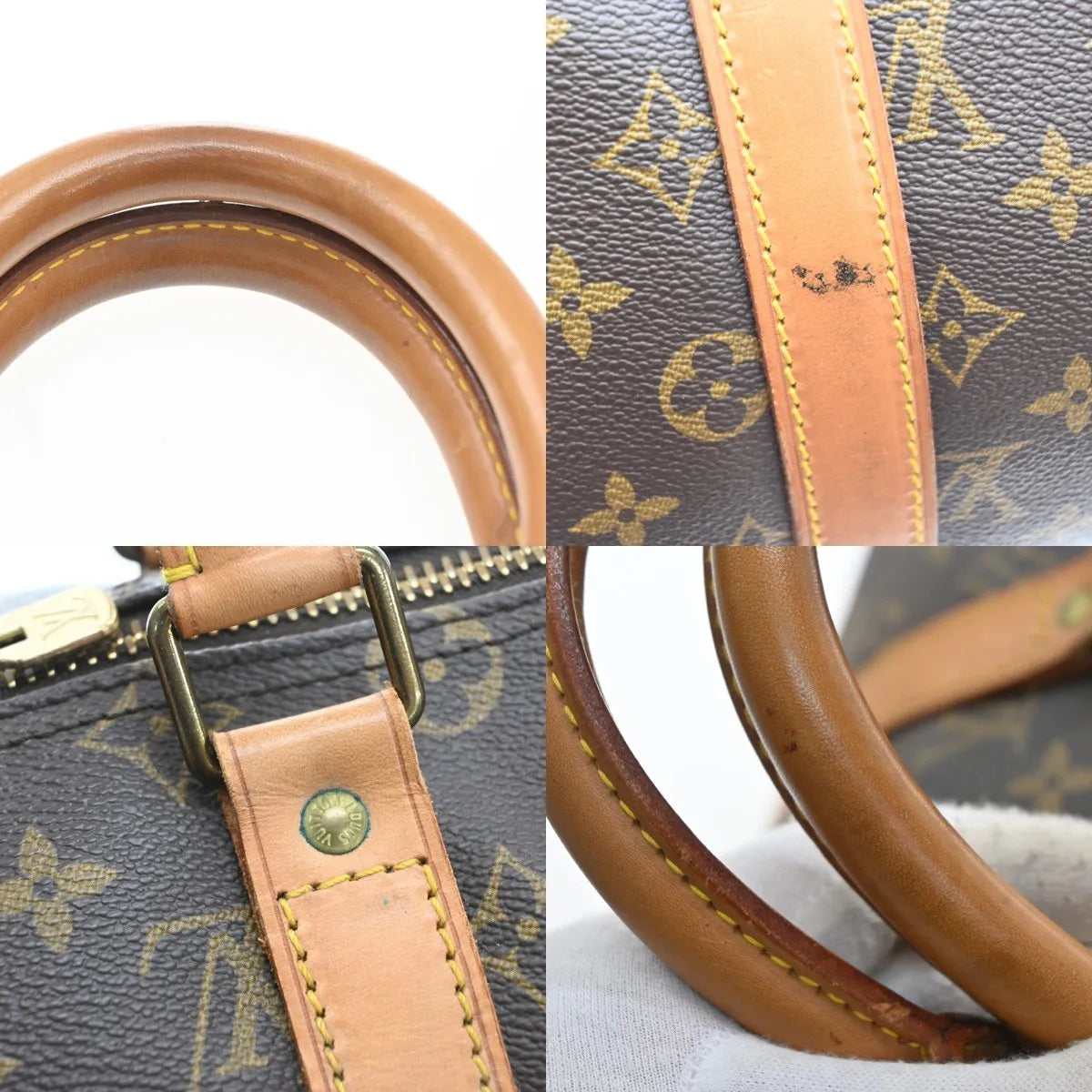 Louis Vuitton Keepall Bandoulière Monogram Brown Canvas Travel Bag Bag (Pre-Owned)