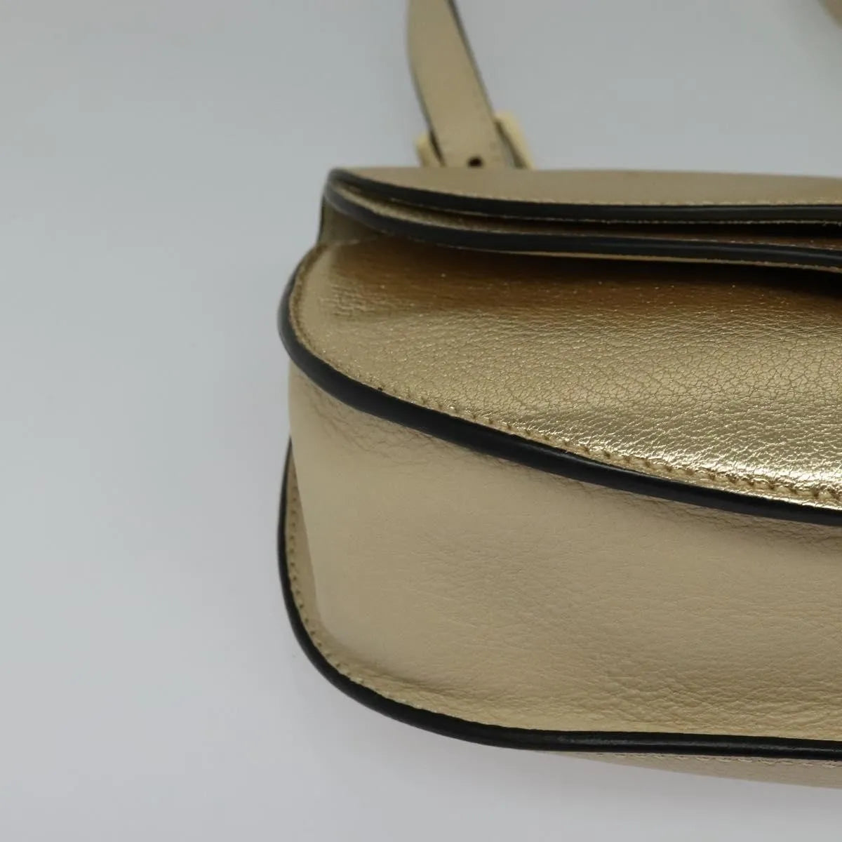 Chloe Georgia Leather Gold Leather Shoulder Bag Bag (Pre-Owned)