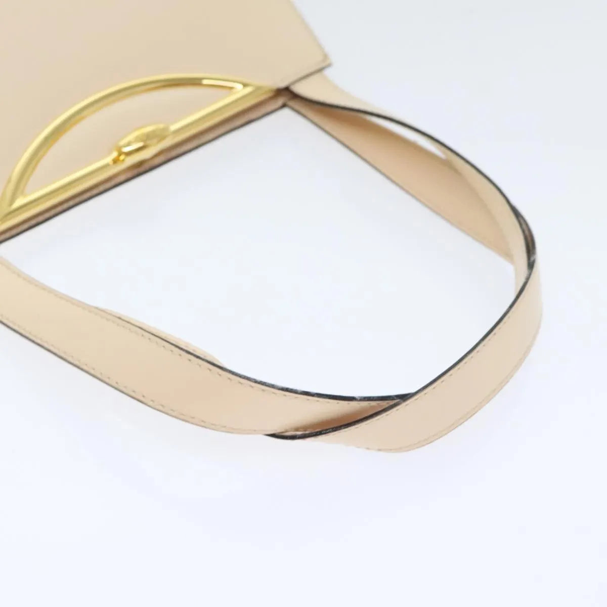 Celine Vintage Leather Ecru Leather Handbag (Pre-Owned)