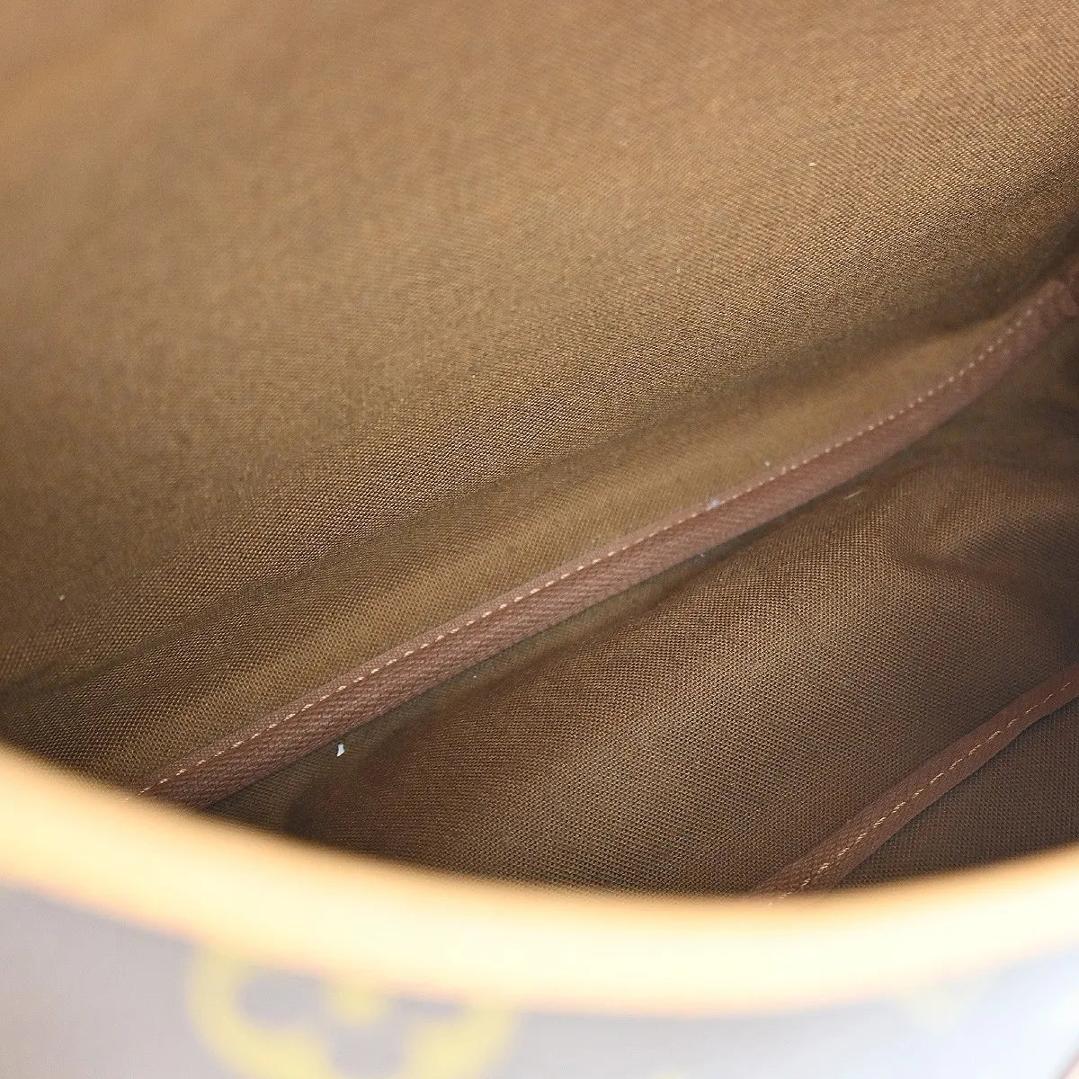 Louis Vuitton Saumur Handbag Monogram Canvas Brown Canvas Shoulder Bag Bag (Pre-Owned)