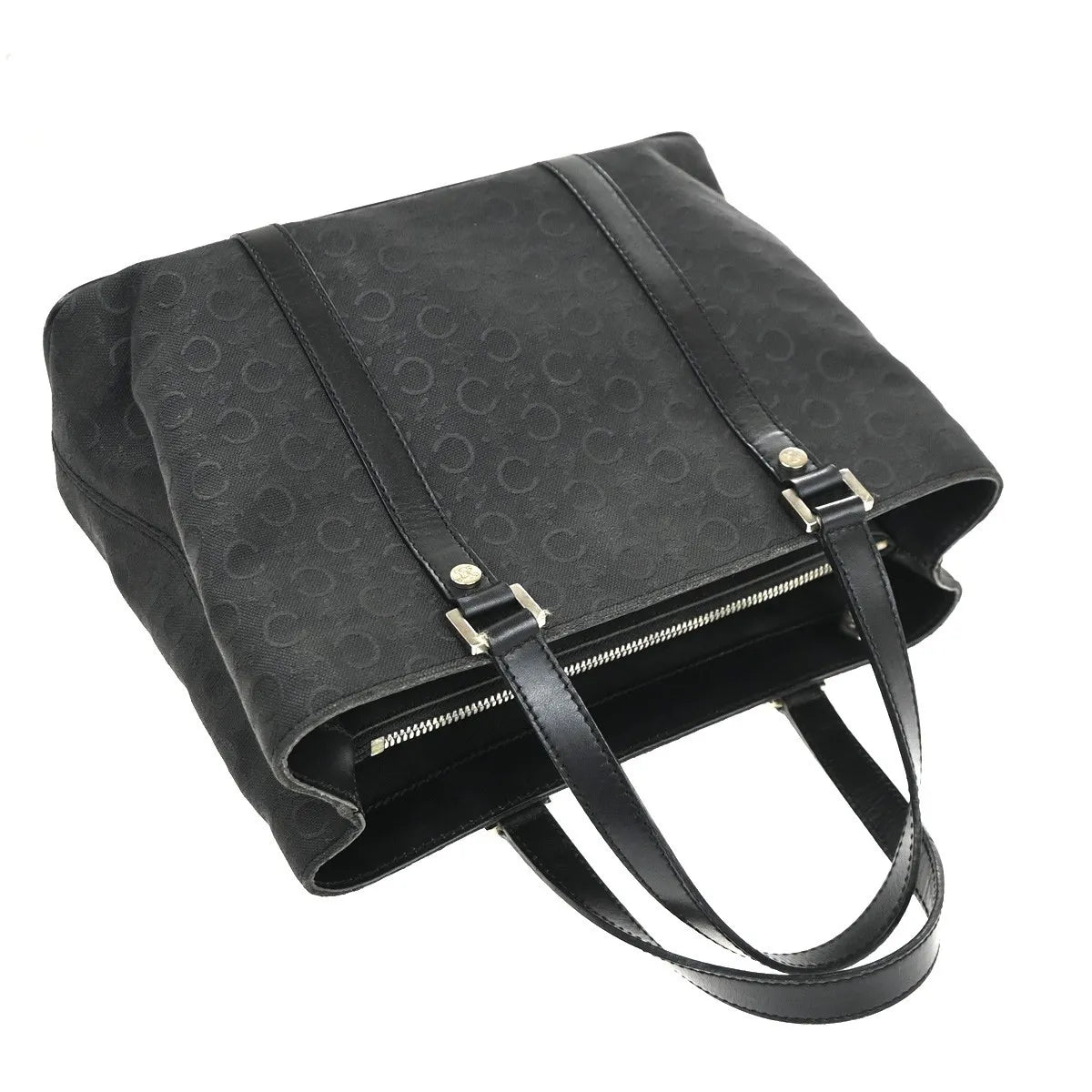 Celine Tote Canvas Black Canvas Tote Bag Bag (Pre-Owned)