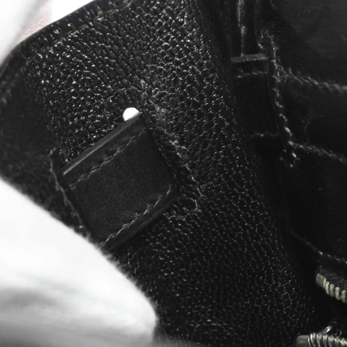 Hermes Kelly Handbag Black Box Calf With Palladium Hardware Black Leather Handbag (Pre-Owned)
