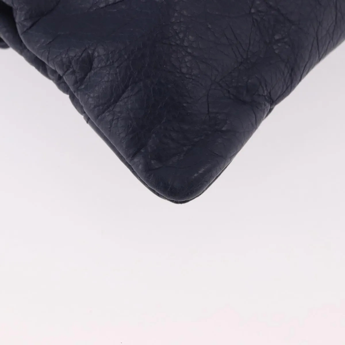 Balenciaga Classic Studs Envelope Strap Clutch Leather Navy Leather Clutche & Pouche Bag (Pre-Owned)
