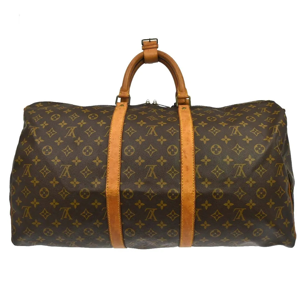 Louis Vuitton Keepall Bandouliere Bag Monogram Canvas Brown Canvas Travel Bag Bag (Pre-Owned)