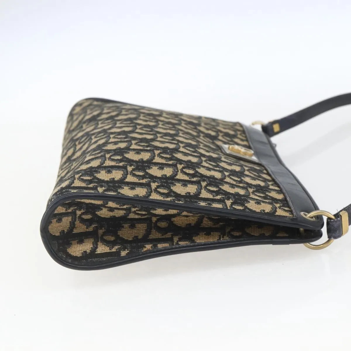 Christian Dior Vintage Trotter Canvas Navy Canvas Shoulder Bag Bag (Pre-Owned)