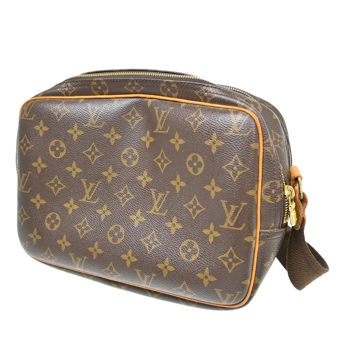 Louis Vuitton Reporter Monogram Canvas Brown Canvas Shoulder Bag Bag (Pre-Owned)