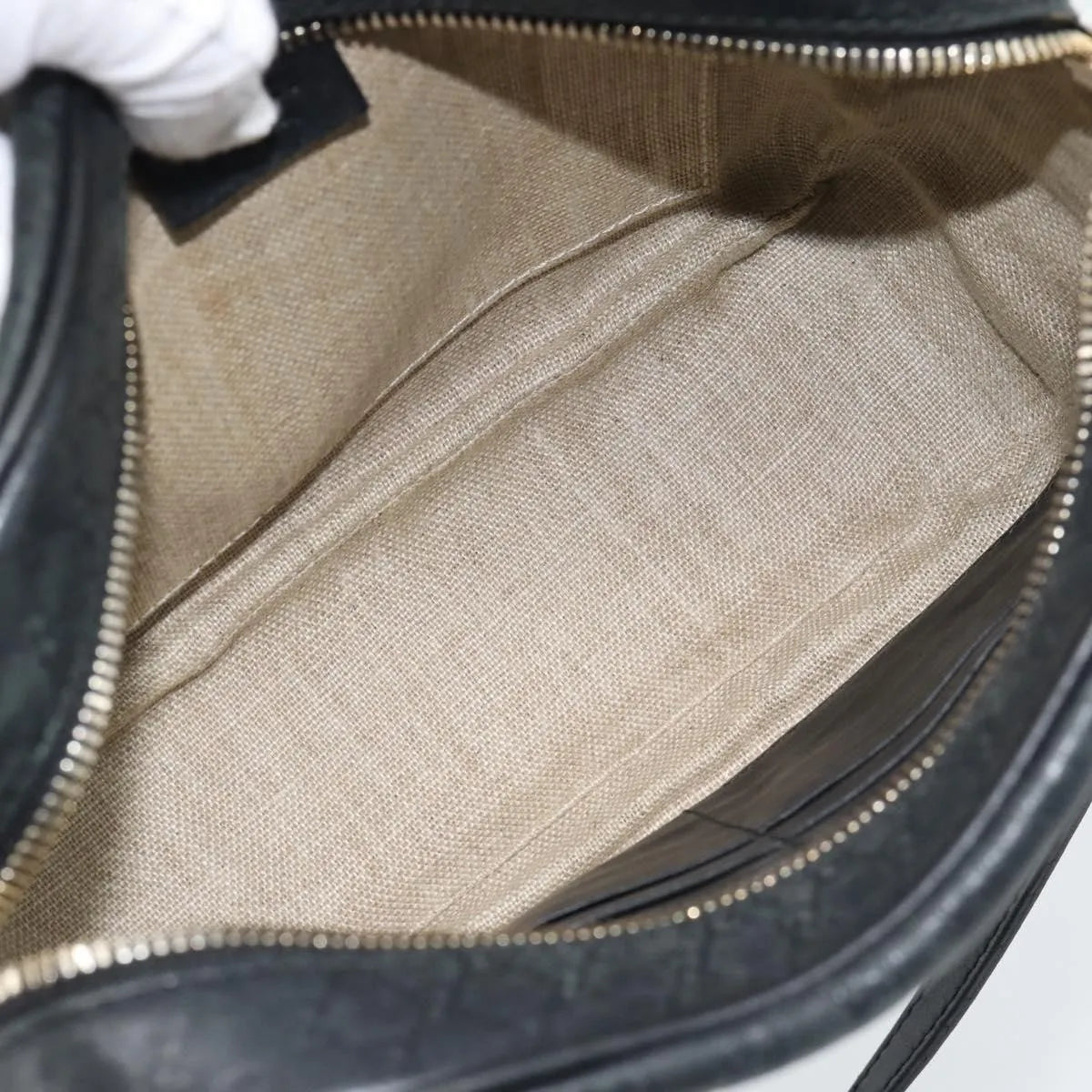 Gucci Bree Microguccissima Motif Gg Black Leather Shoulder Bag Bag (Pre-Owned)