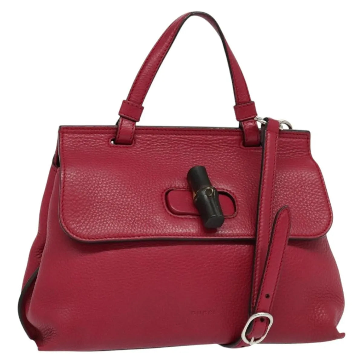 Gucci Bamboo Daily Top Handle Leather Pink Leather Shoulder Bag Bag (Pre-Owned)