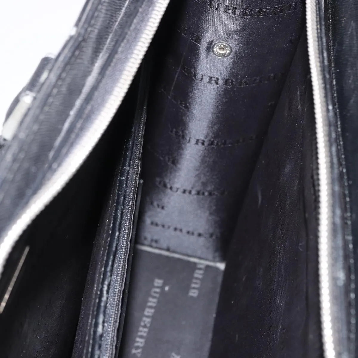 Burberry Business Black Leather Black Leather Briefcase Bag (Pre-Owned)