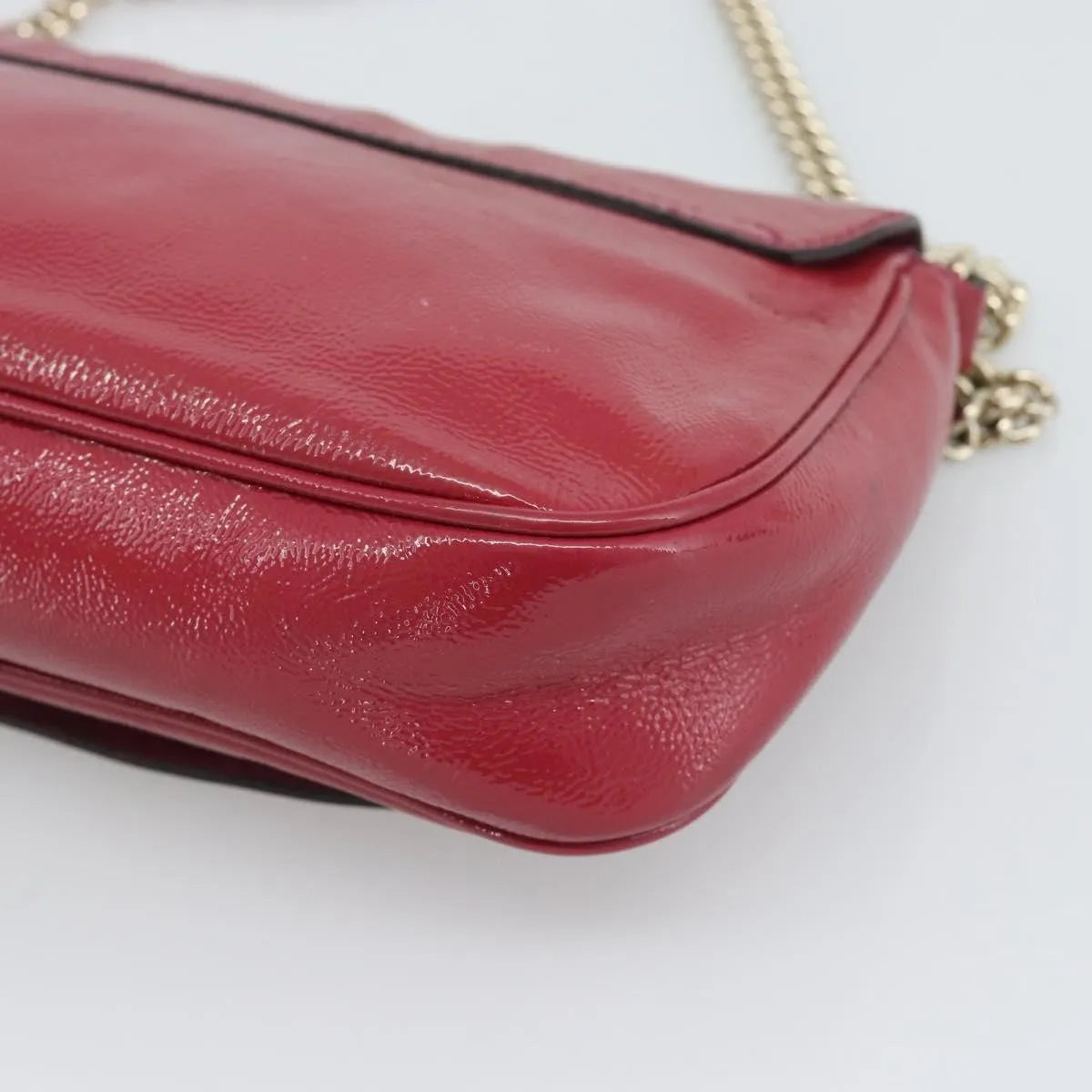 Gucci Soho Chain Patent Pink Patent_Leather Shoulder Bag Bag (Pre-Owned)