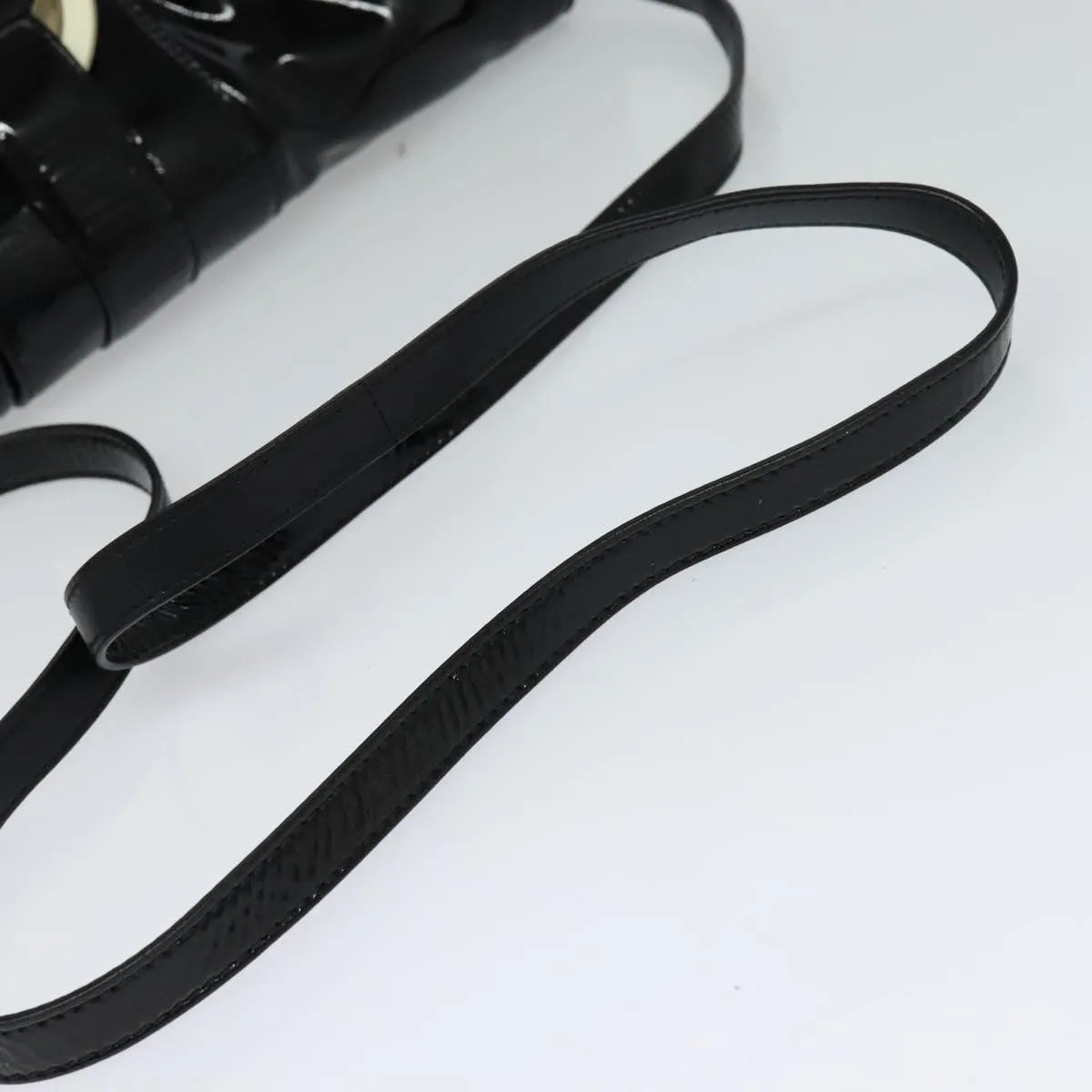 Bvlgari Chandra Flap Enamel Black Patent_Leather Shoulder Bag Bag (Pre-Owned)