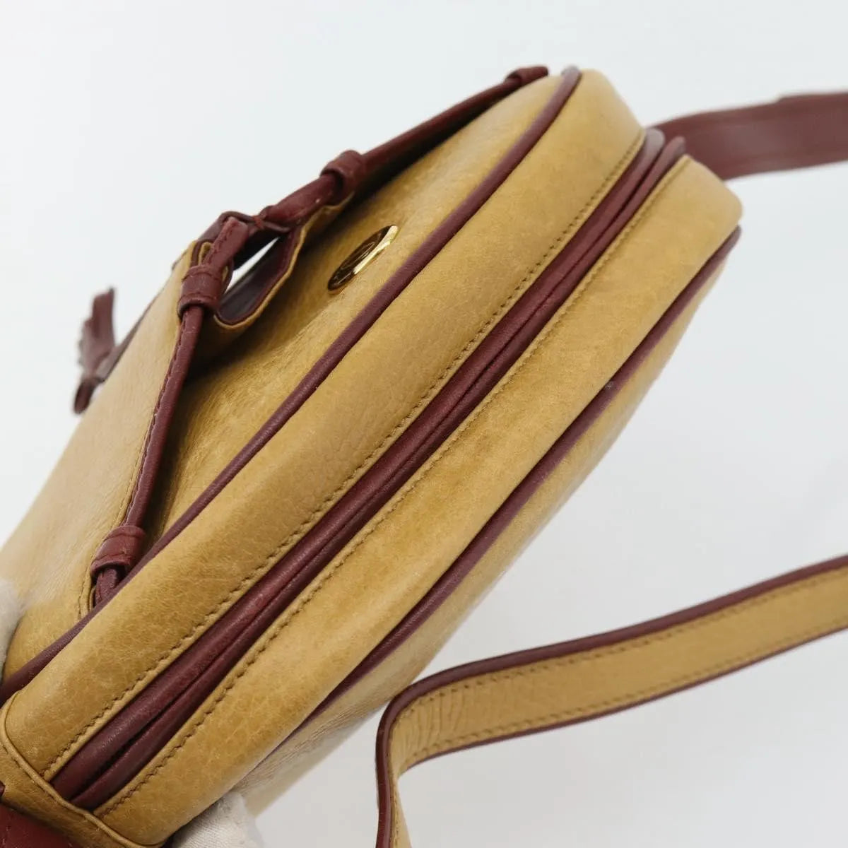 Cartier Tasseled Must De Cartier Leather Yellow Leather Shoulder Bag Bag (Pre-Owned)