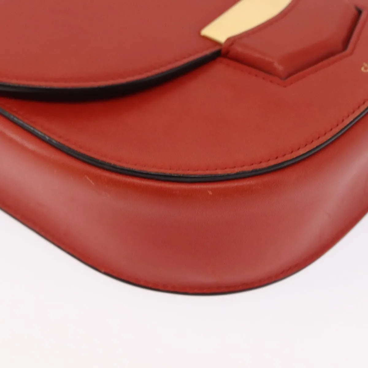 Celine Trotteur Messenger Calfskin Orange Leather Shoulder Bag Bag (Pre-Owned)