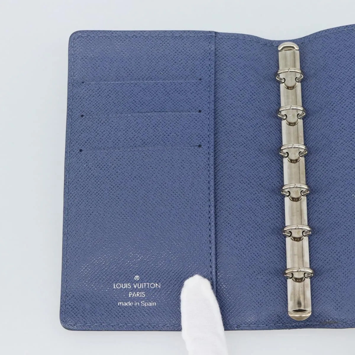 Louis Vuitton Agenda Cover Epi Blue Leather Clutche & Pouche Bag (Pre-Owned)