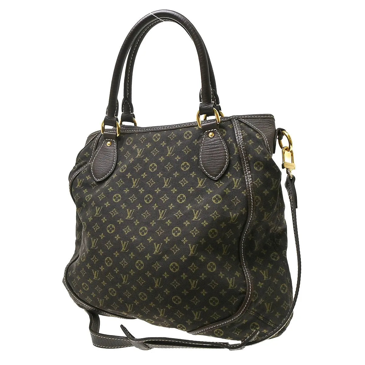 Louis Vuitton Angele Mini Lin Brown Canvas Handbag (Pre-Owned)
