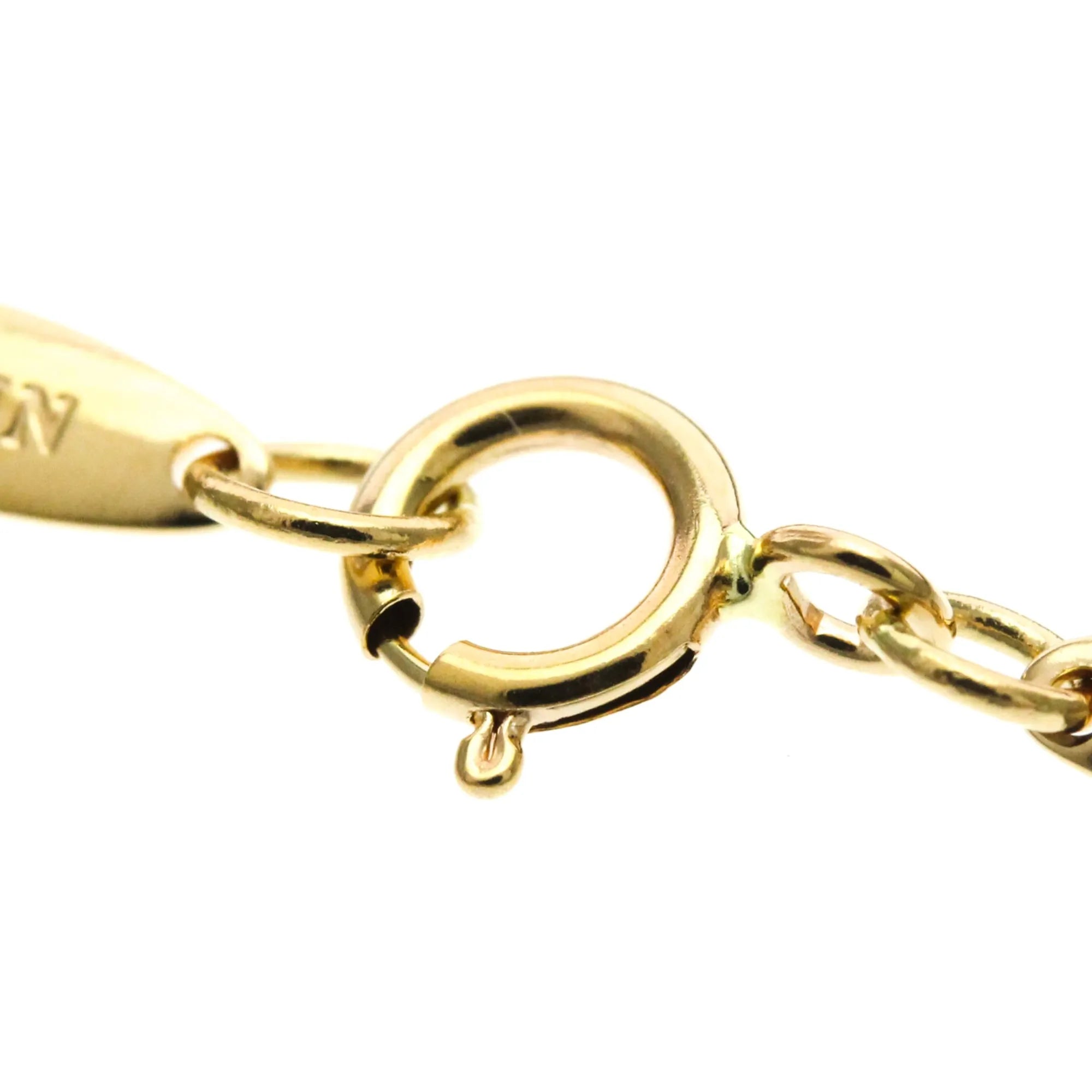 Tiffany & Co. Elsa Peretti Diamonds By The Yard 18K Rose Gold With Diamond Gold Pink_Gold Necklace Jewelry (Pre-Owned)