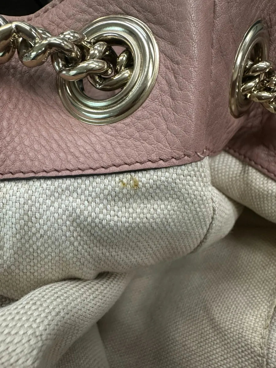 Gucci Soho Chain Strap Leather Pink Leather Shoulder Bag Bag (Pre-Owned)