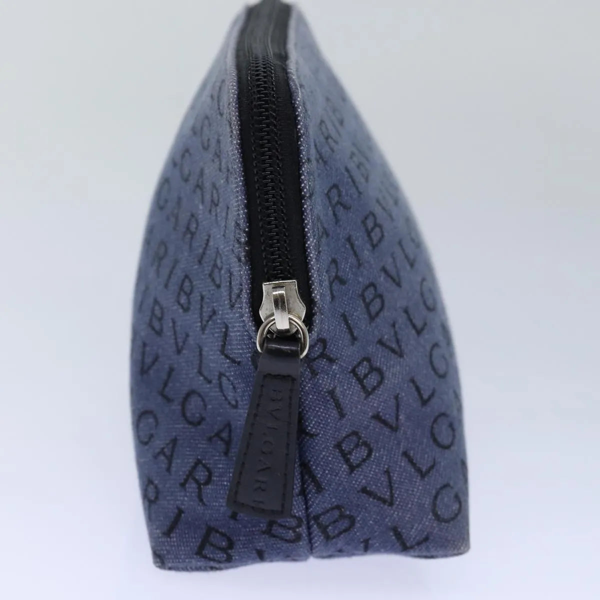 Bvlgari Pouch Canvas Blue Canvas Clutche & Pouche Bag (Pre-Owned)