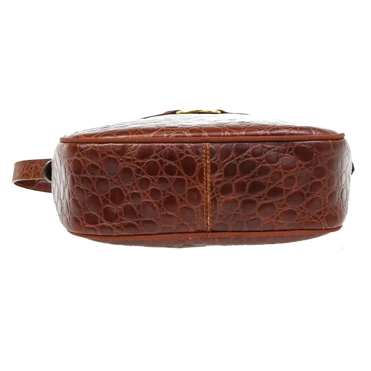 Salvatore Ferragamo Vala Leather Brown Leather Shoulder Bag Bag (Pre-Owned)