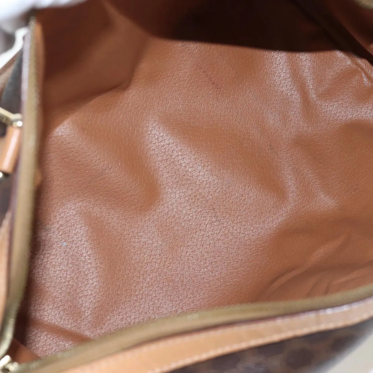 Celine Vintage Macadam Boston Canvas And Leather Brown Pvc Handbag (Pre-Owned)