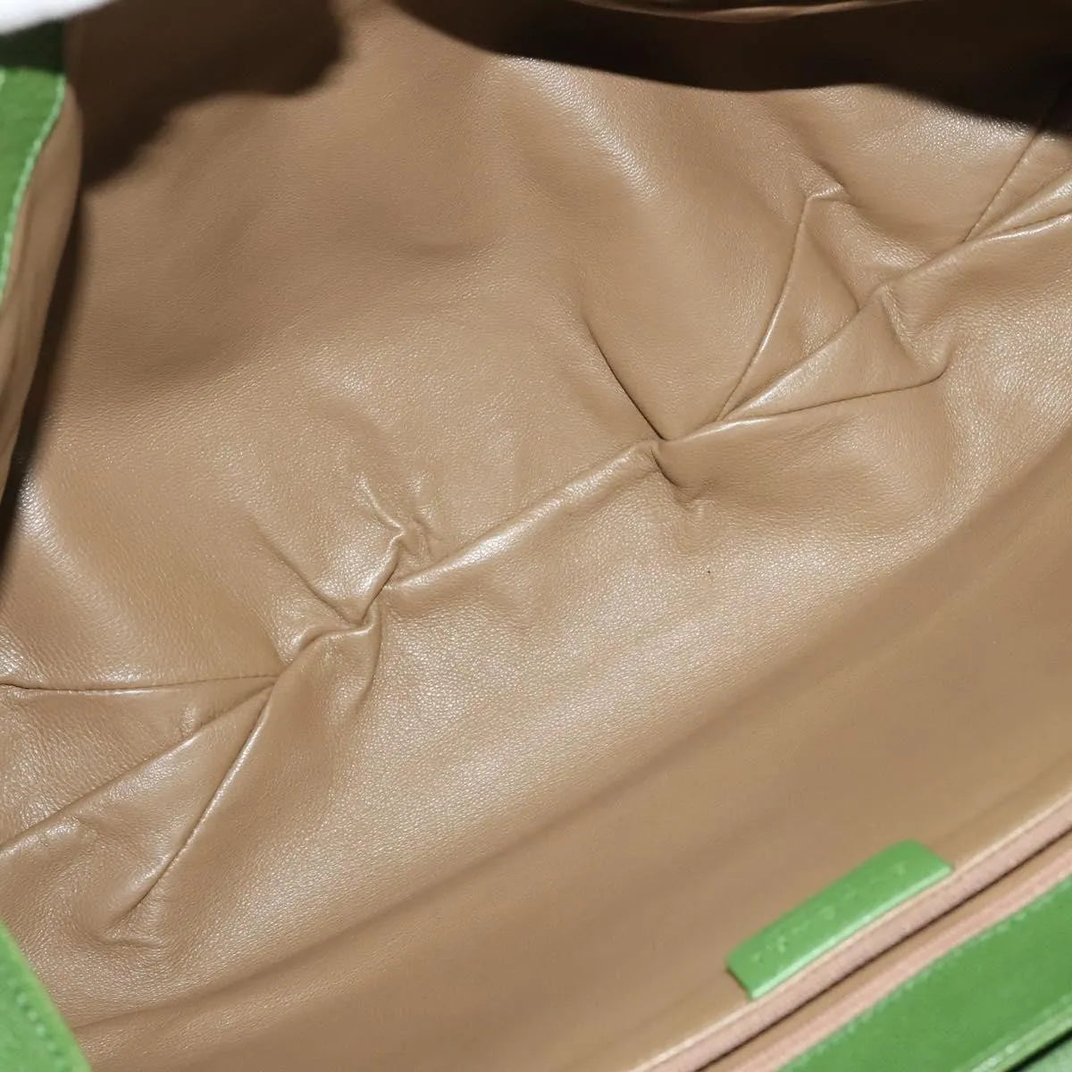 Bvlgari Chandra Hobo Leather Green Leather Handbag (Pre-Owned)