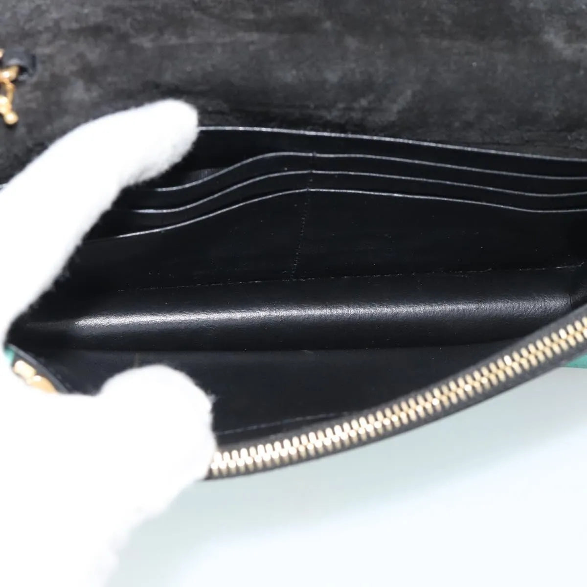 Saint Laurent Kate Leather Green Leather Shoulder Bag Bag (Pre-Owned)