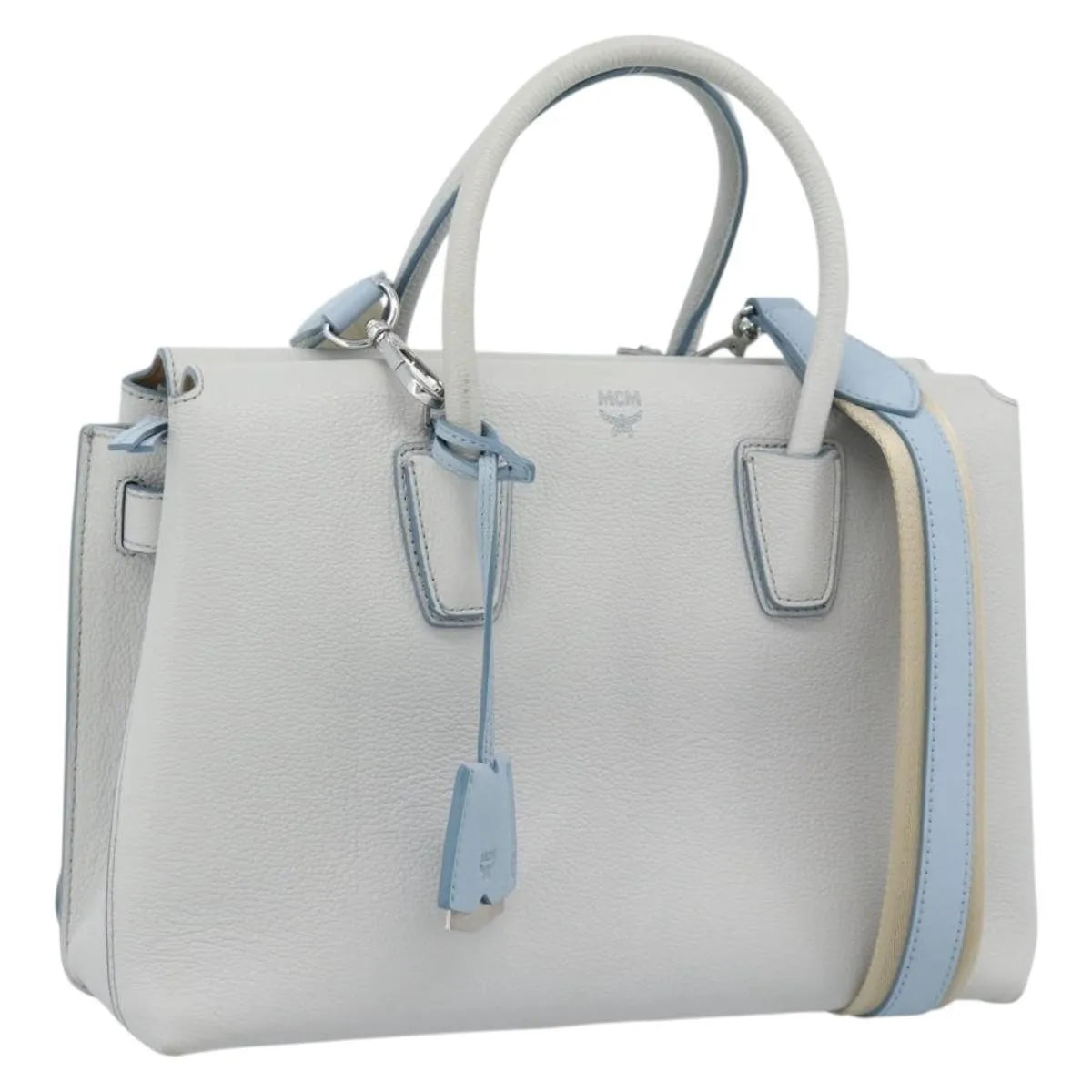 MCM Milla Leather Gray Leather Handbag (Pre-Owned)