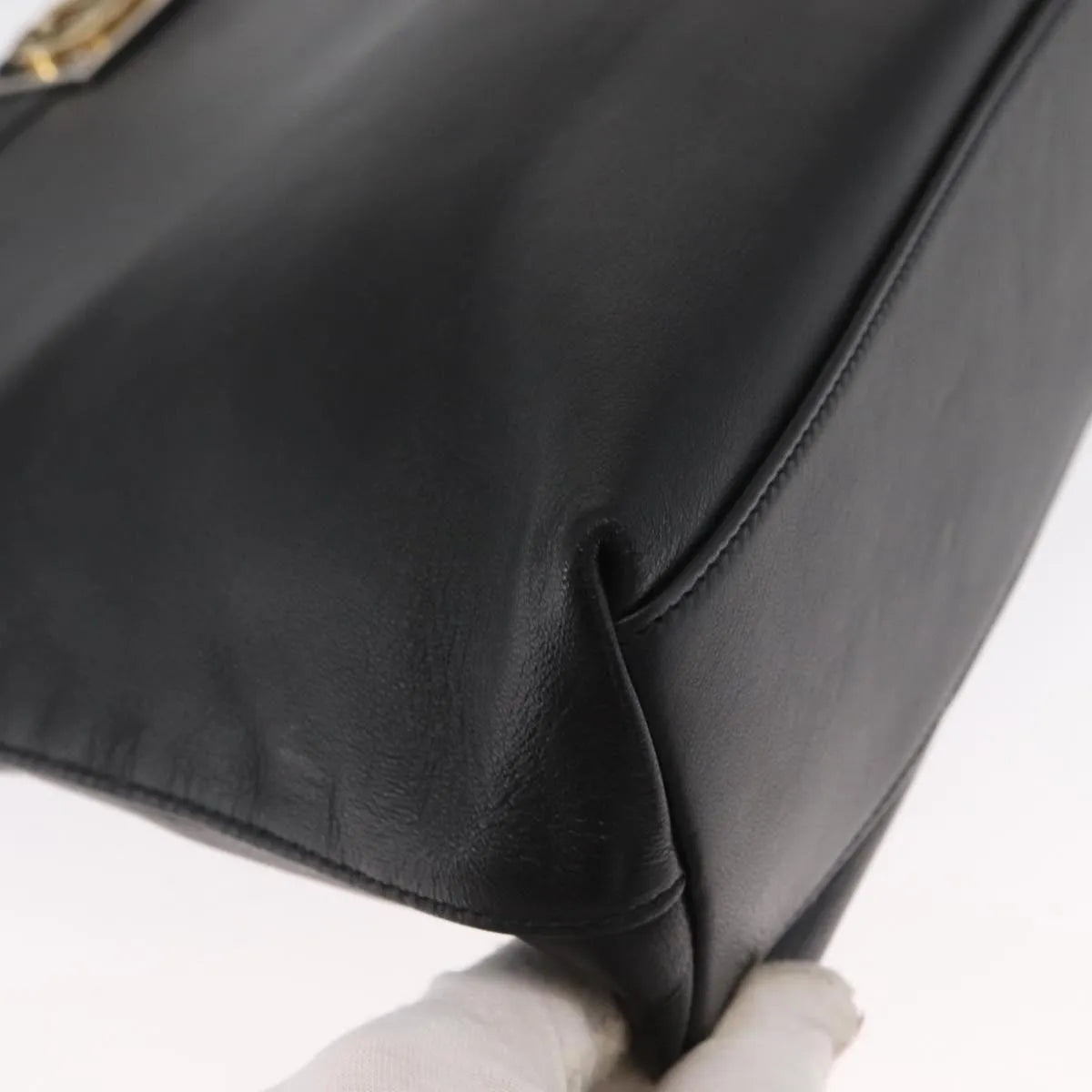 Gucci Linea Matisse Interlocking G Top Handle Tote Leather Black Leather Shoulder Bag Bag (Pre-Owned)