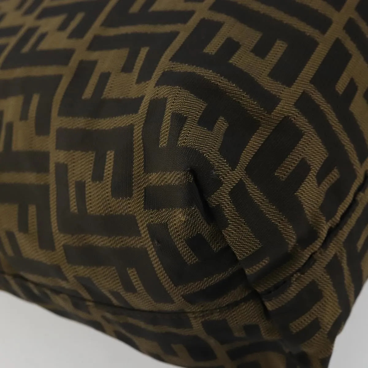 Fendi Zucca Tote Canvas Black Canvas Handbag (Pre-Owned)