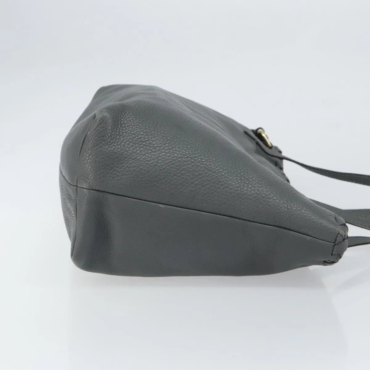 Gucci Bamboo Tassel Tote Leather Gray Leather Tote Bag Bag (Pre-Owned)