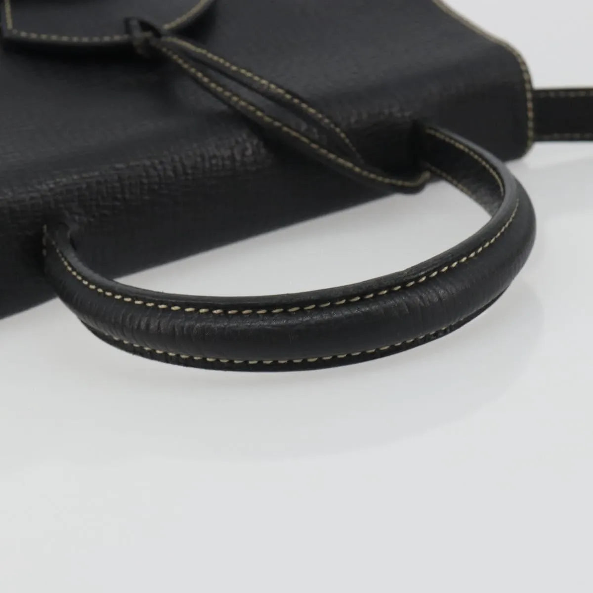Loewe Barcelona Top Handle Leather Black Leather Handbag (Pre-Owned)