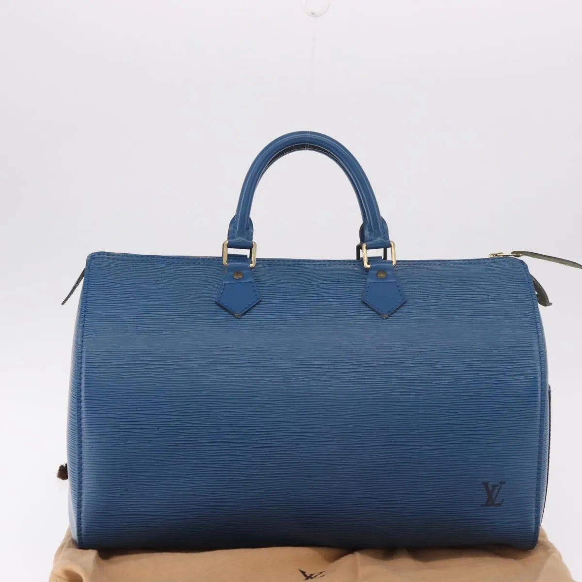 Louis Vuitton Speedy Epi Leather Blue Leather Handbag (Pre-Owned)