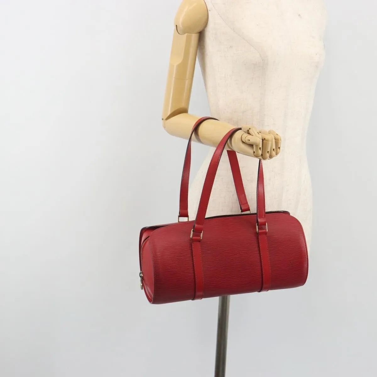 Louis Vuitton Soufflot Epi Leather Red Leather Handbag (Pre-Owned)