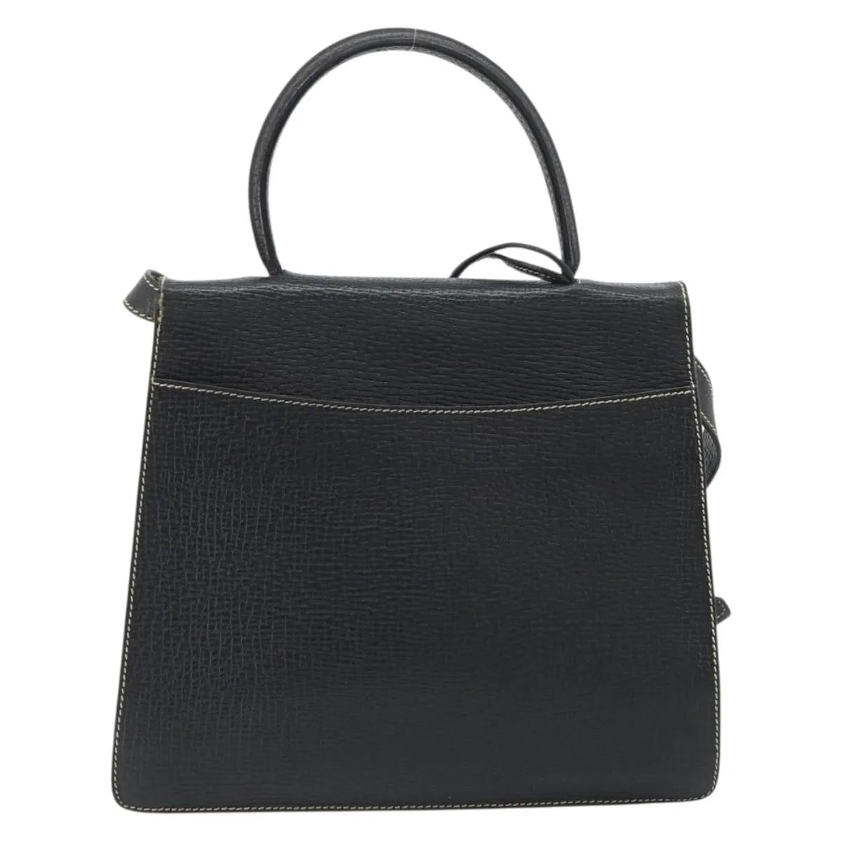 Loewe Barcelona Top Handle Leather Black Leather Handbag (Pre-Owned)