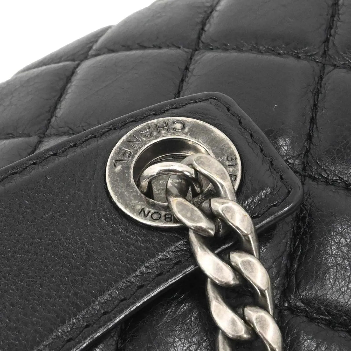 Chanel Bum Leather Black Leather Handbag (Pre-Owned)
