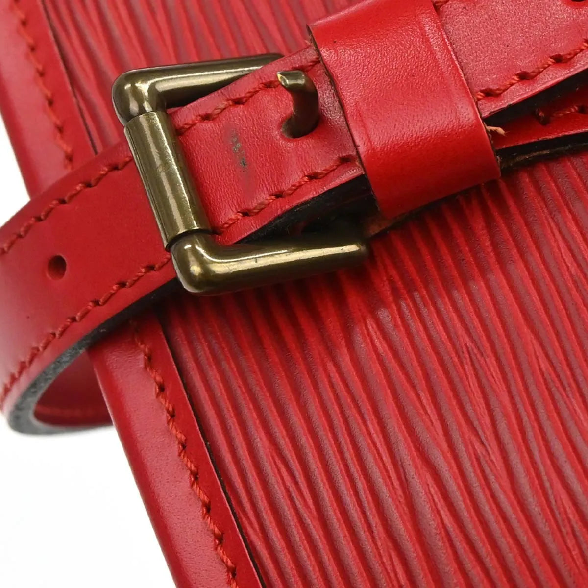 Louis Vuitton Bucket Epi Leather Red Leather Tote Bag Bag (Pre-Owned)