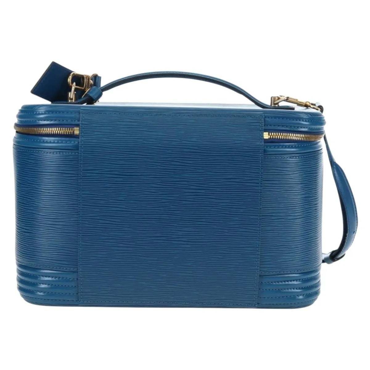 Louis Vuitton Nice Train Case Epi Leather Blue Leather Handbag (Pre-Owned)