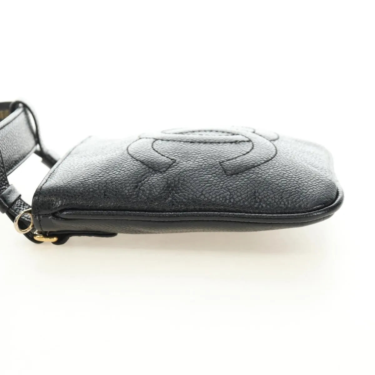 Chanel Vintage Timeless Belt Bag Caviar Black Leather Clutche & Pouche Bag (Pre-Owned)