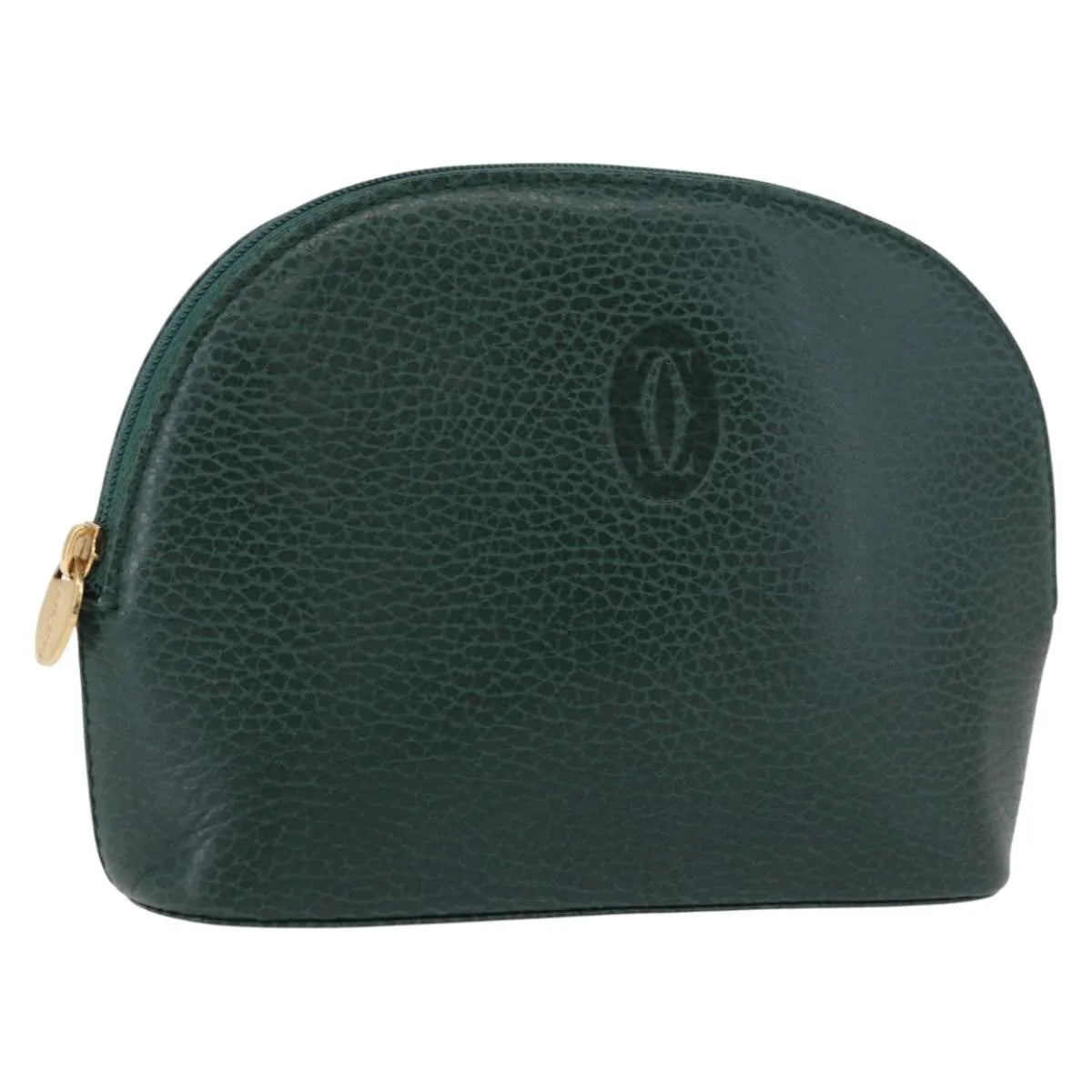 Cartier Marcello Clutch Leather Green Leather Clutche & Pouche Bag (Pre-Owned)