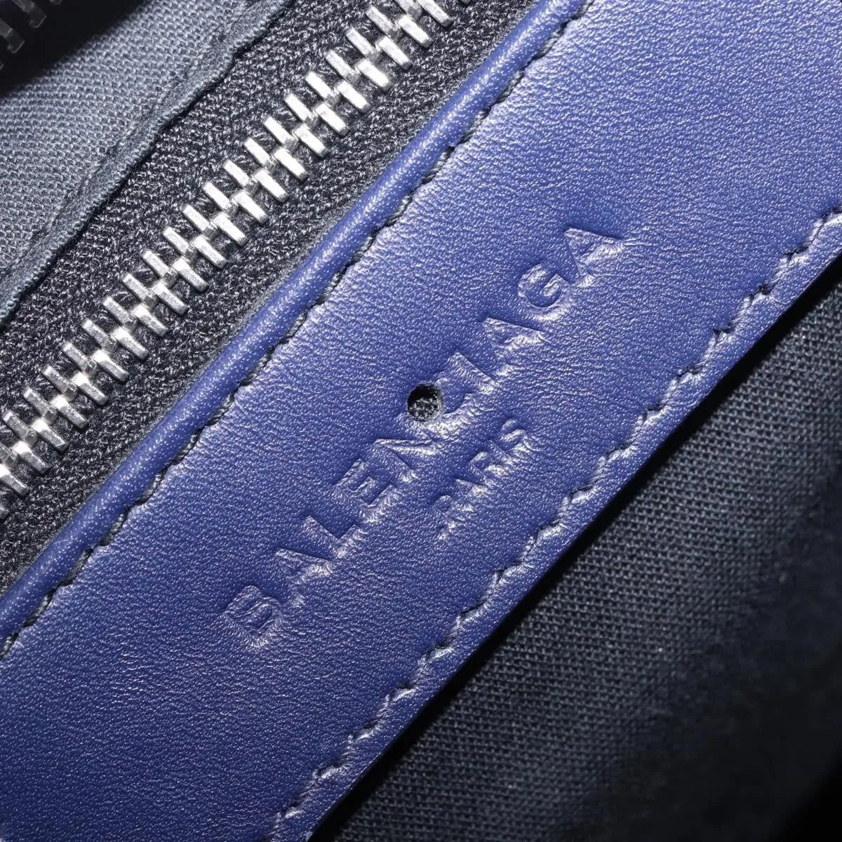 Balenciaga Holiday City Giant Studs Matte Calfskin Navy Leather Handbag (Pre-Owned)