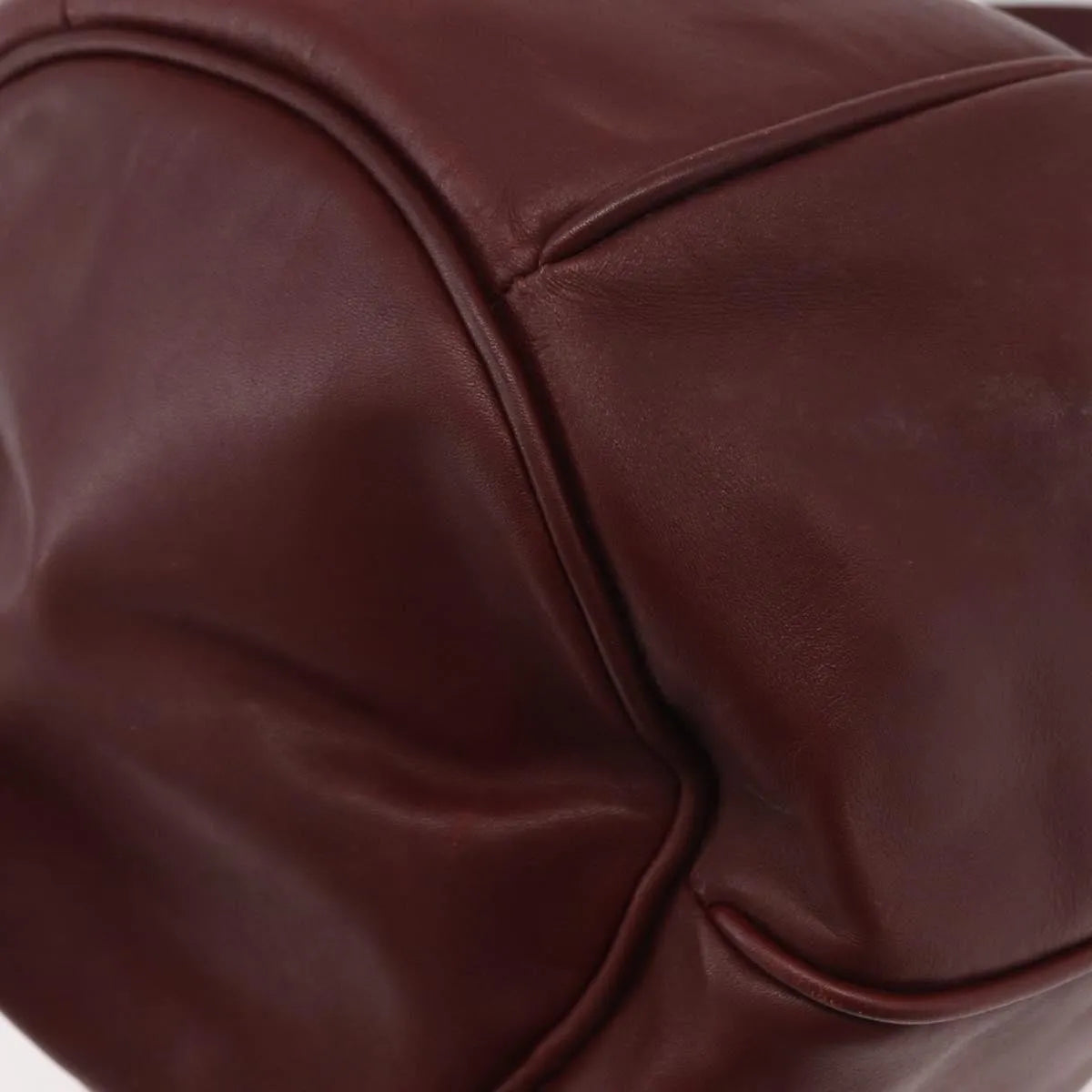 Cartier Must De Cartier Leather Burgundy Leather Shoulder Bag Bag (Pre-Owned)