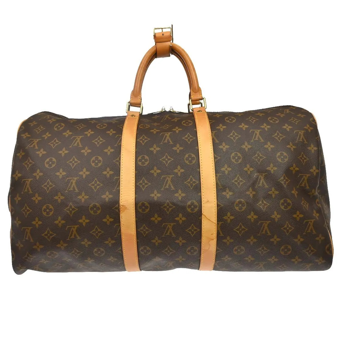 Louis Vuitton Keepall Bandouliere Bag Monogram Canvas Brown Canvas Travel Bag Bag (Pre-Owned)