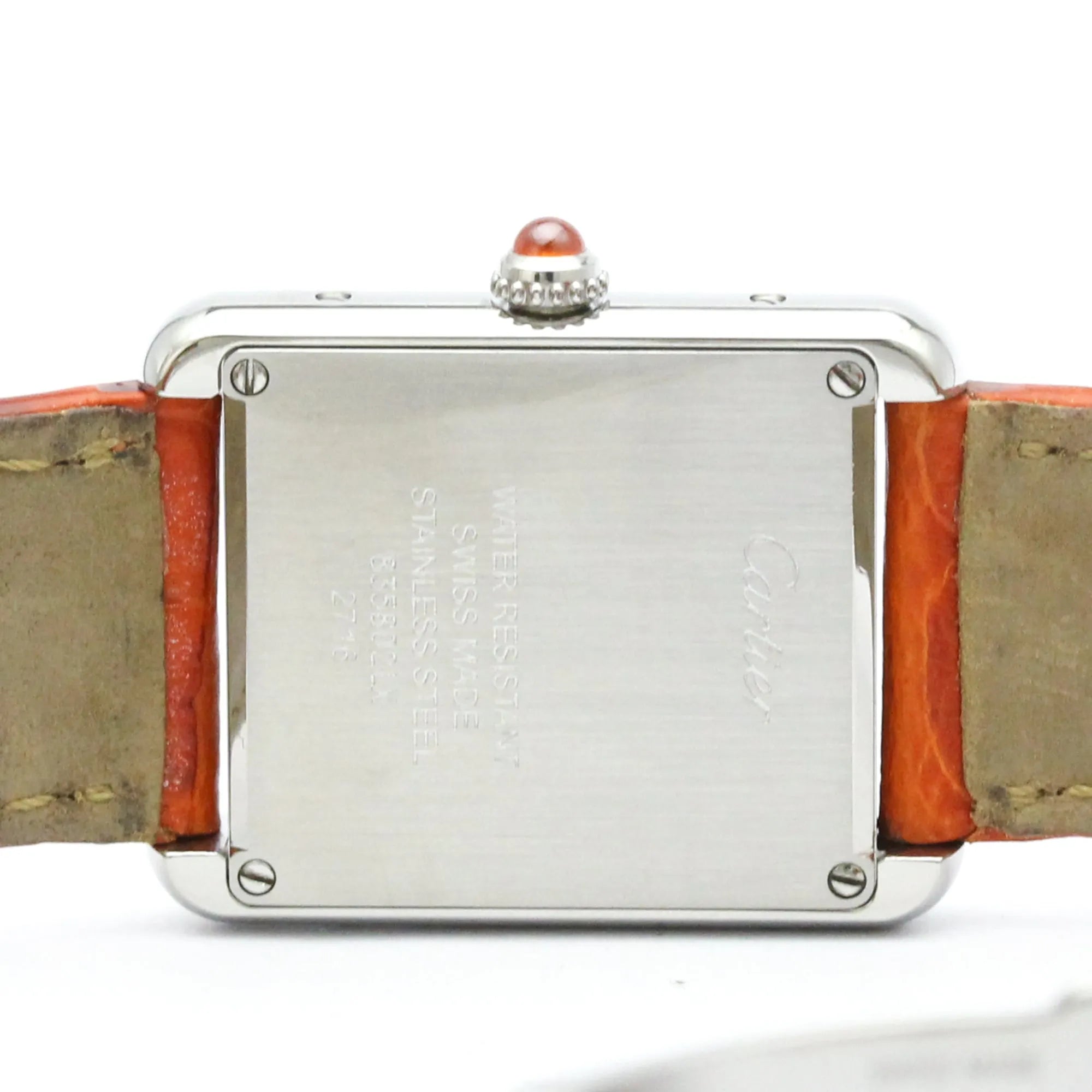 Cartier Tank Solo Quartz Rose Gold And Alligator Watch (Pre-Owned)