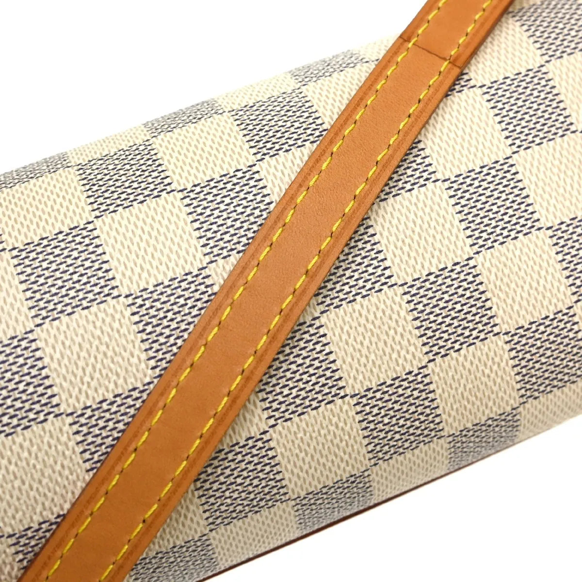 Louis Vuitton Bottle Holder Damier White Canvas Clutche & Pouche Bag (Pre-Owned)