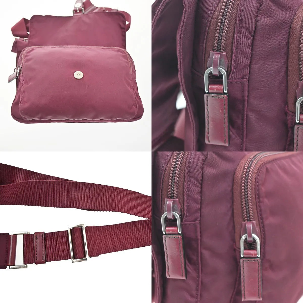 Prada Messenger Printed Tessuto Red Nylon Crossbody Bag Bag (Pre-Owned)
